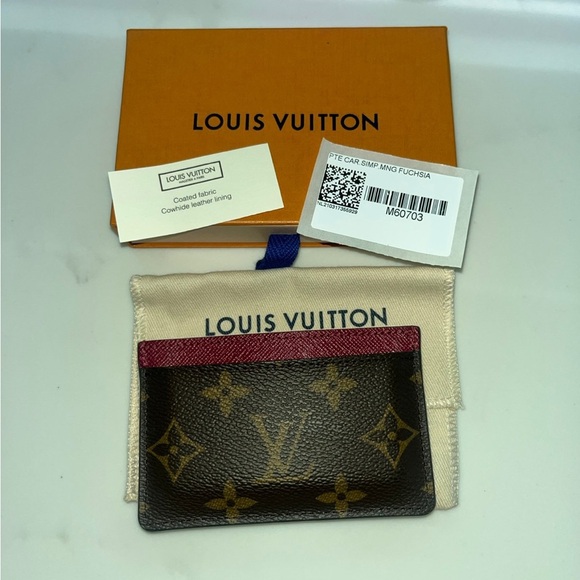 Louis Vuitton Fuchsia Monogram Card Holder - Picture 1 of 9